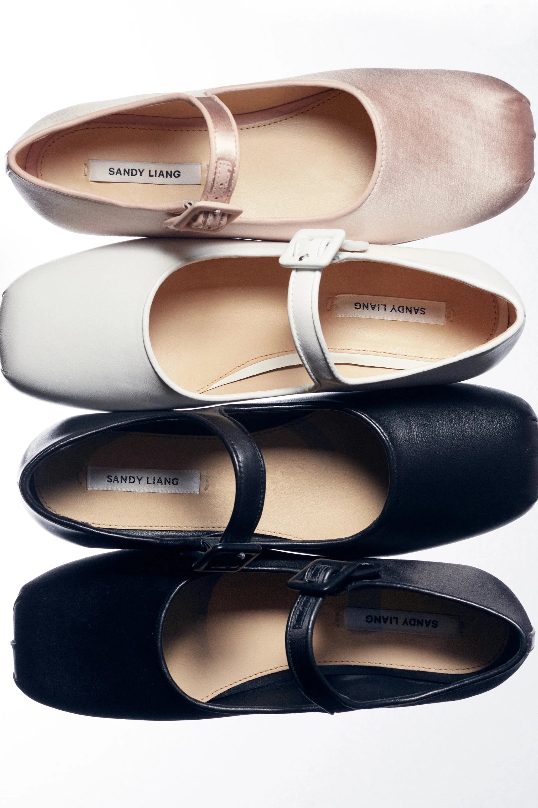 Sandy Liang | Mary Jane Pointe Flats | Black Nappa – One of a few