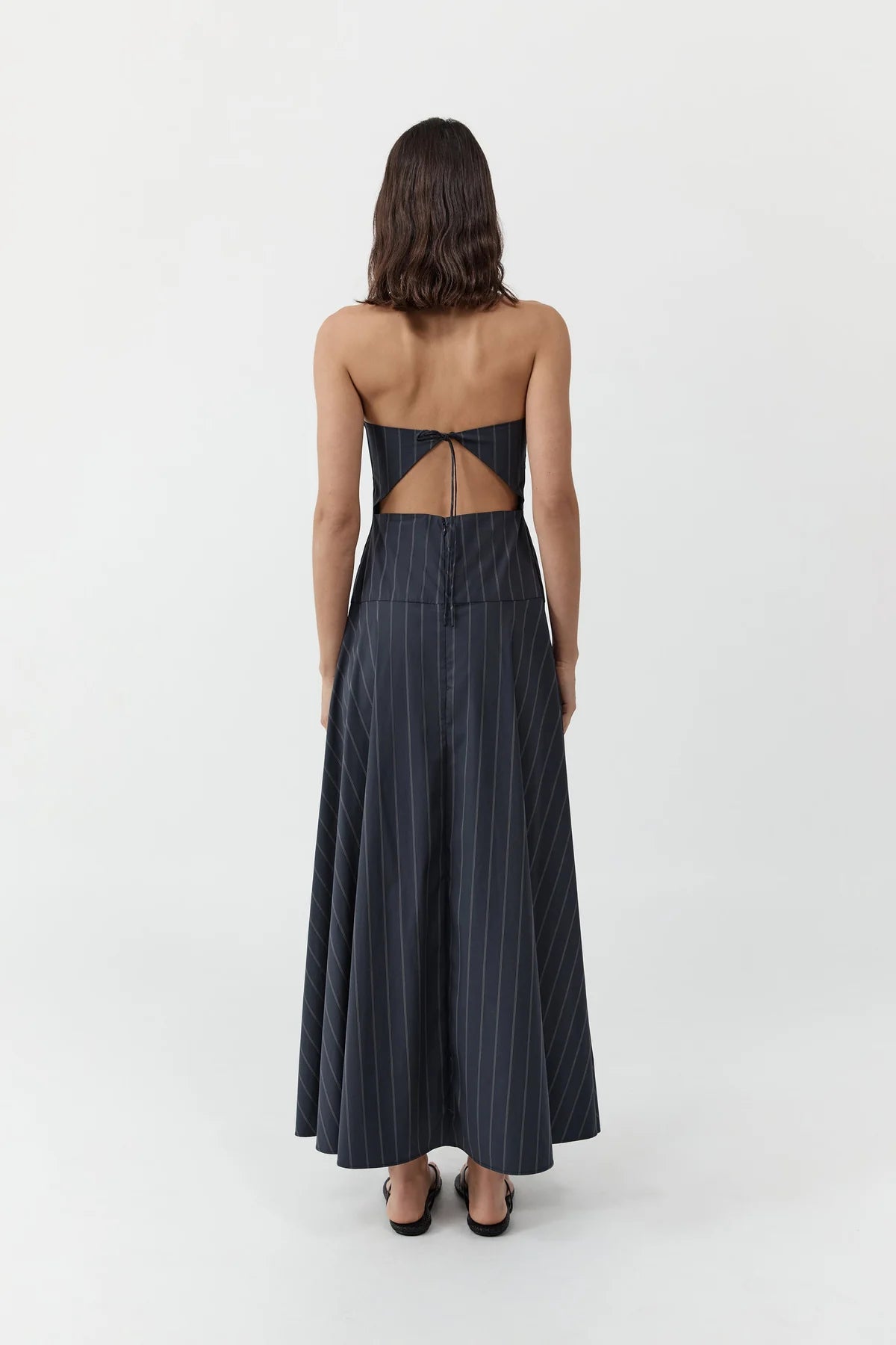 st agni hudson midi dress St. Agni | Strapless Rouleau Dress