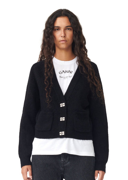 Ganni | Soft Wool Cardigan | Black – One of a few