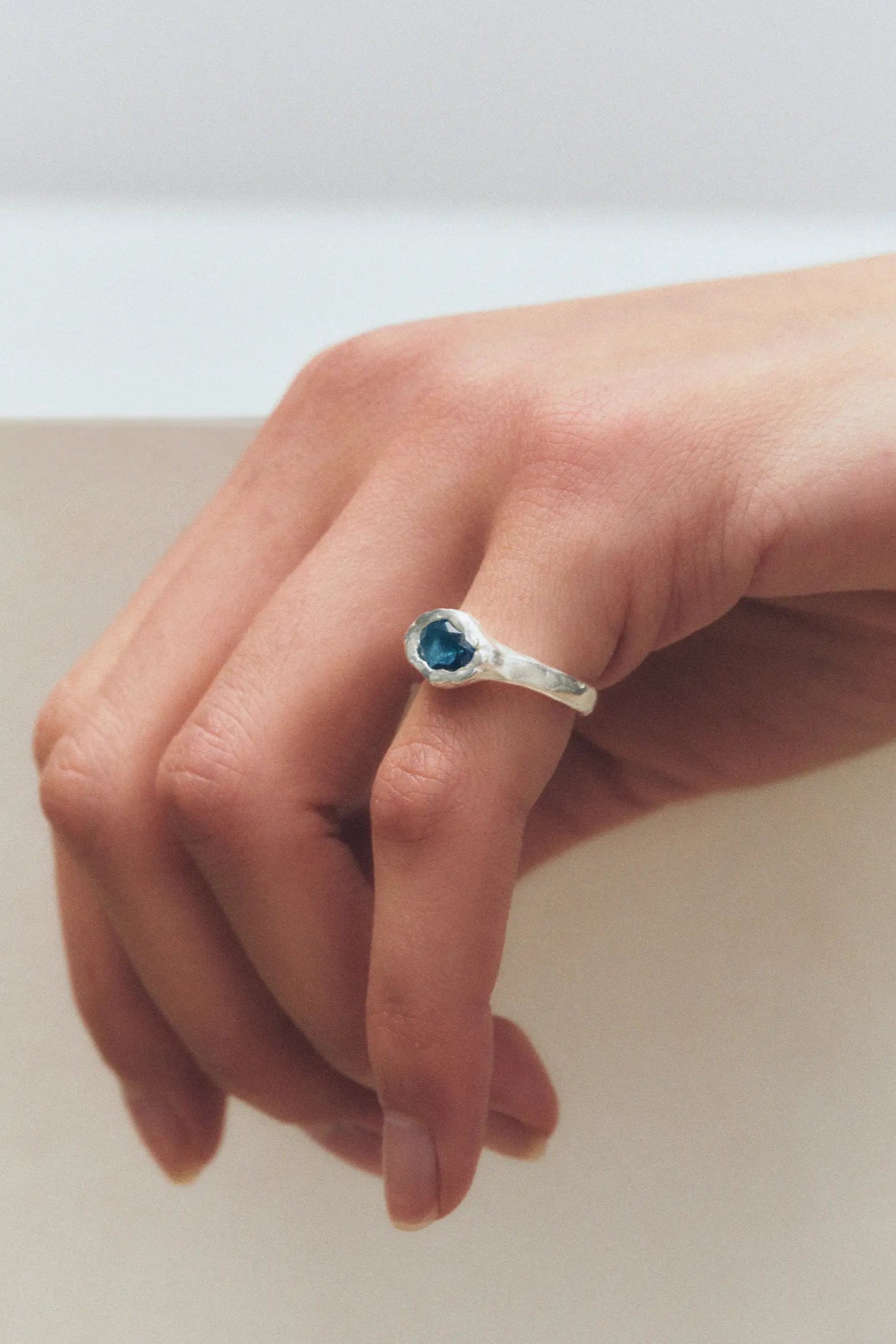 k*f様 【simuero】 Faro Formentor ring Simuero | Faro Formentor Ring | Silver/Blue – One of a few