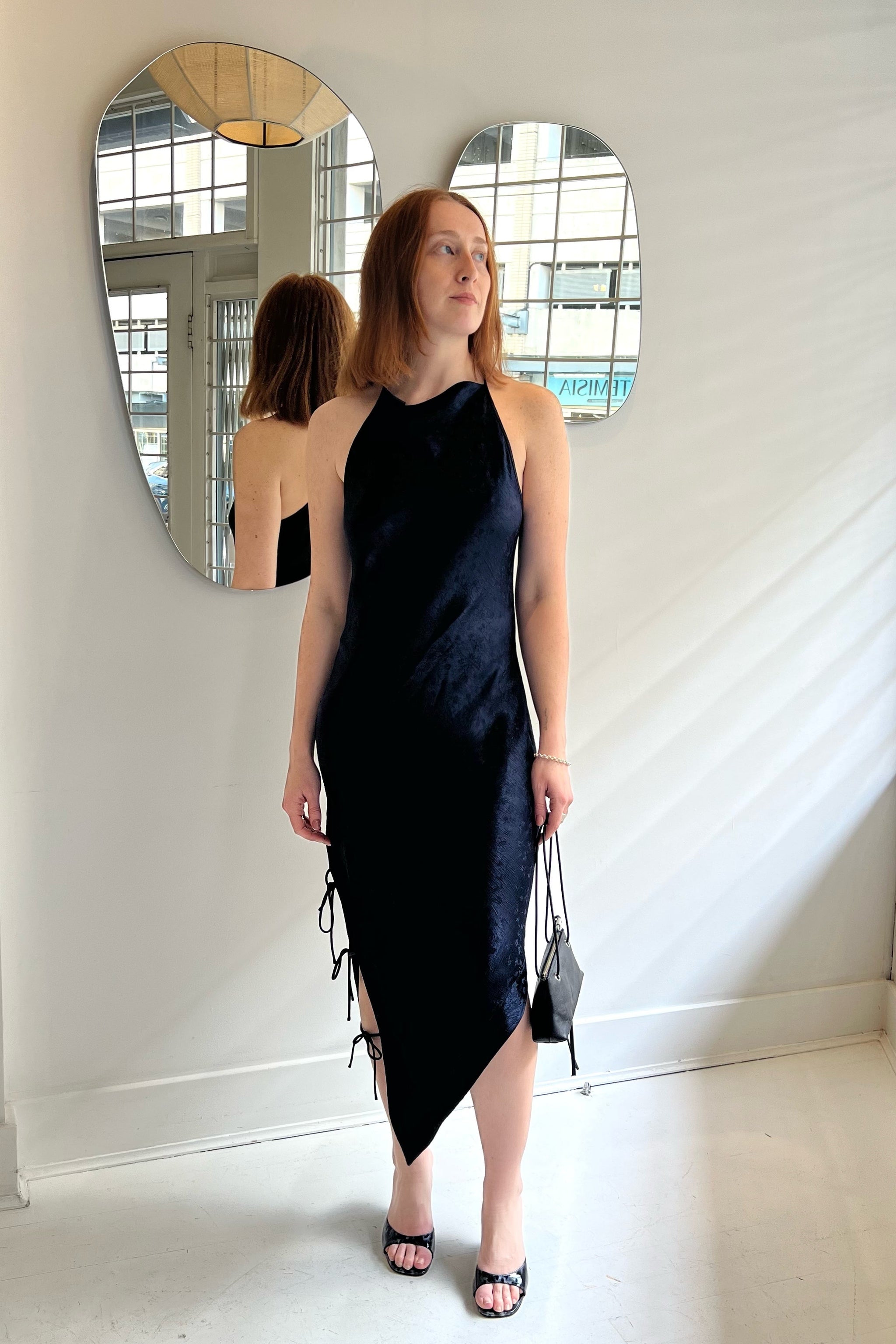 side tie halter dress Halter Bias Dress w/ Side Ties