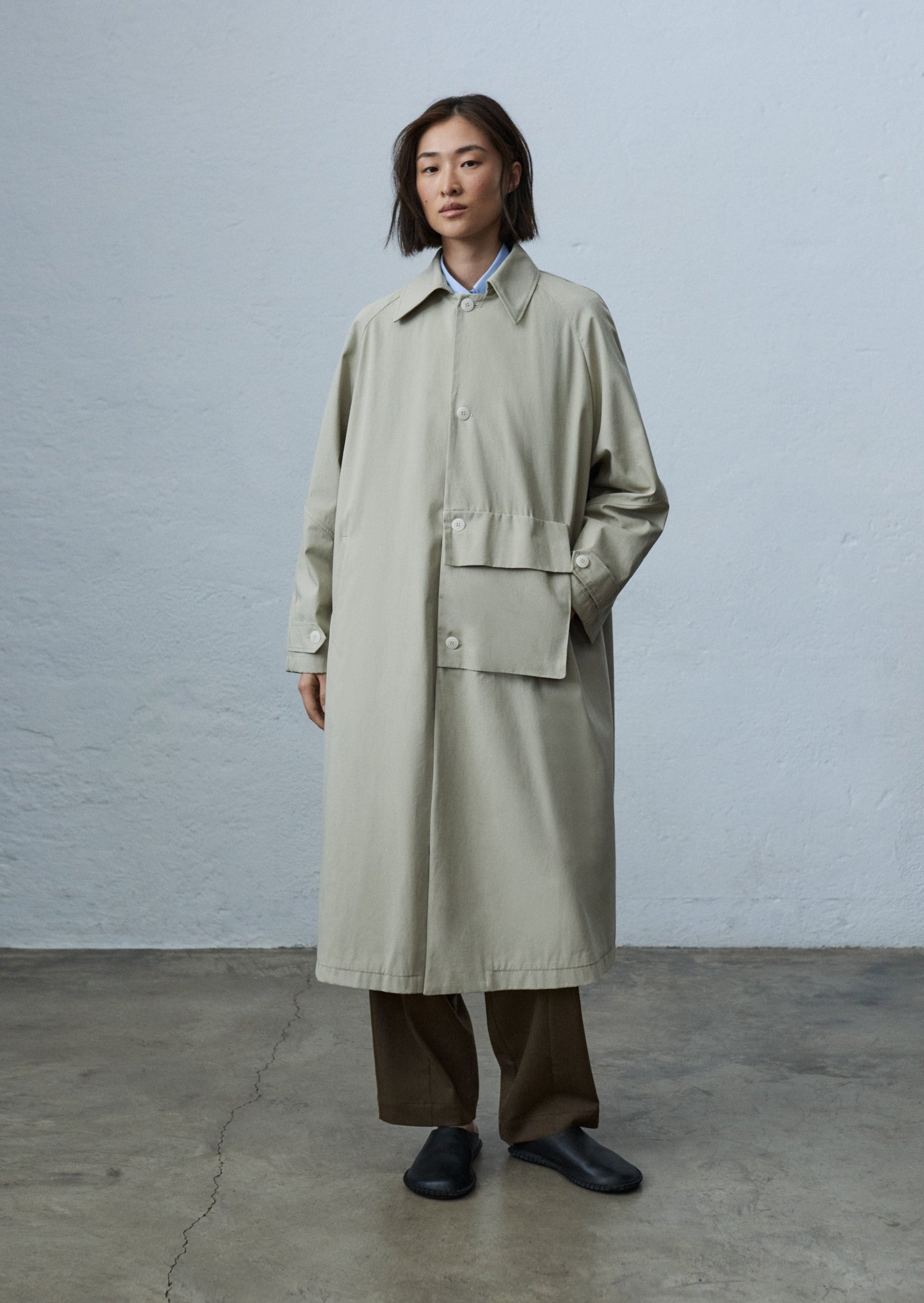 Cordera | Front Pocket Trench Coat | White Bone – One of a few